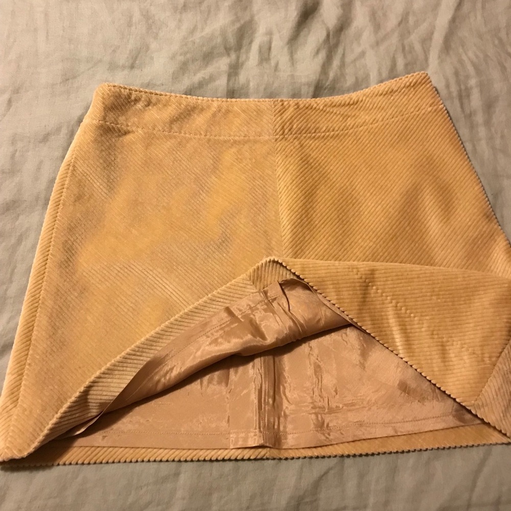 B. Rep. camel/tan chevron wide wale corduroy skirt